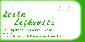 leila lefkovits business card